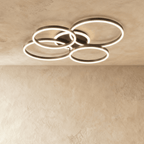 LumaWeave Ring Ceiling Light For Modern Living Spaces Aluminum Ambient Glow