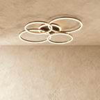 LumaWeave Ring Ceiling Light For Modern Living Spaces Aluminum Ambient Glow