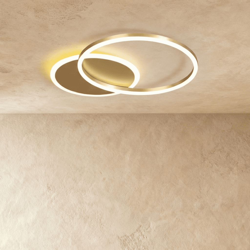 LumaWeave Ring Ceiling Light For Modern Living Spaces Aluminum Ambient Glow