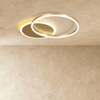 LumaWeave Ring Ceiling Light For Modern Living Spaces Aluminum Ambient Glow