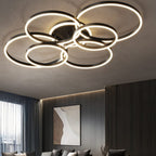 LumaWeave Ring Ceiling Light For Modern Living Spaces Aluminum Ambient Glow