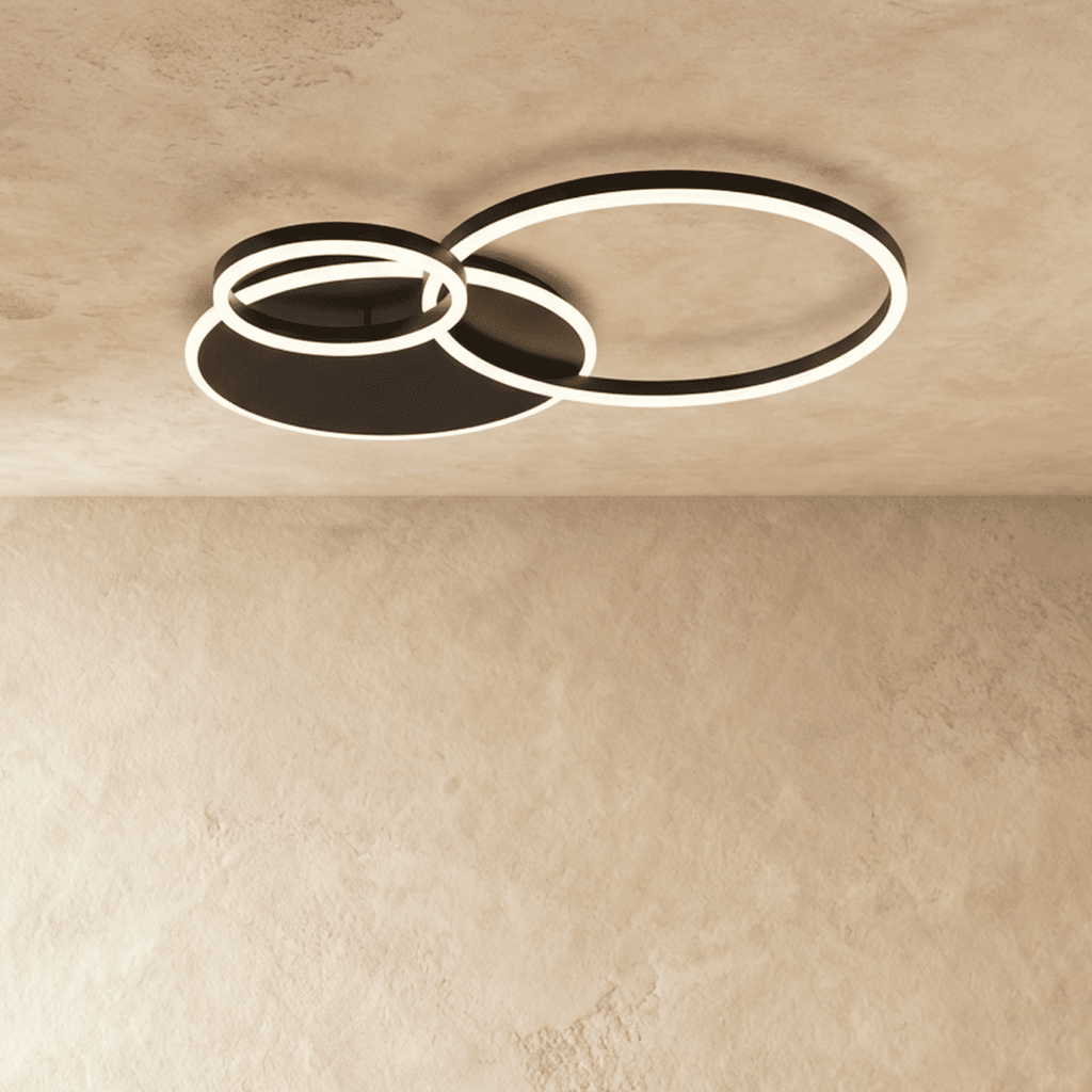 LumaWeave Ring Ceiling Light For Modern Living Spaces Aluminum Ambient Glow