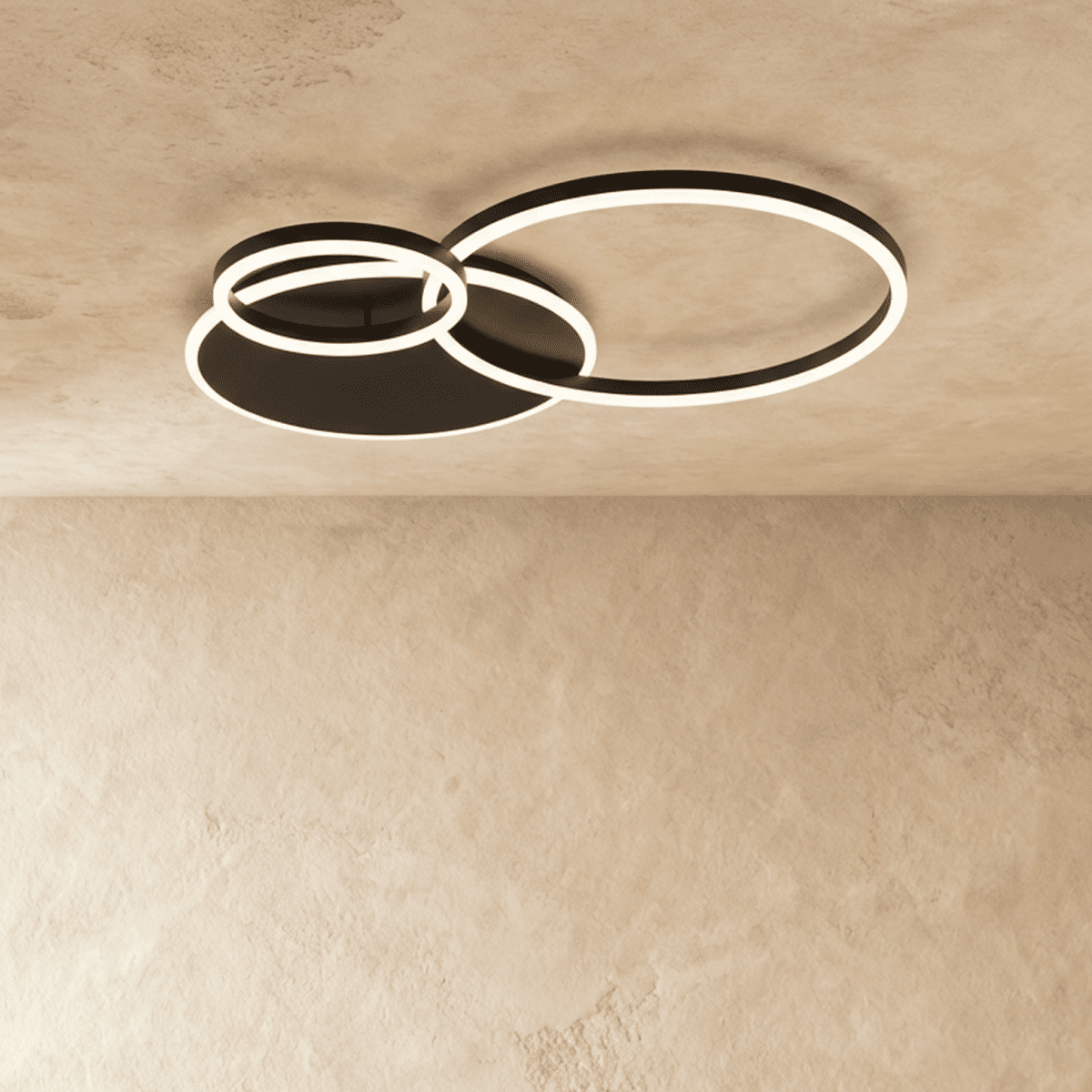 LumaWeave Ring Ceiling Light For Modern Living Spaces Aluminum Ambient Glow