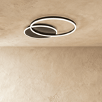 LumaWeave Ring Ceiling Light For Modern Living Spaces Aluminum Ambient Glow