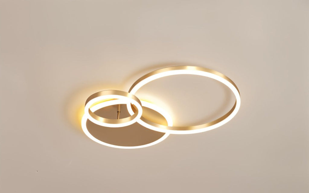 LumaWeave Ring Ceiling Light For Modern Living Spaces Aluminum Ambient Glow
