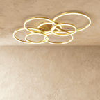 LumaWeave Ring Ceiling Light For Modern Living Spaces Aluminum Ambient Glow