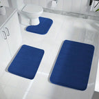 3-Piece Non-Slip Bath Set, Memory Foam Mats with Grip Backing