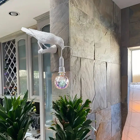 מנורת קיר בצורת ציפור עם תאורת LED לחדרי שינה ולעיצוב בית אלגנטי | Fioriscas