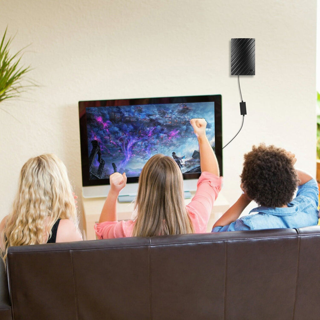 אנטנת טלוויזיה פנימית לטווח ארוך עבור 4K HDTV, עד 600 מייל