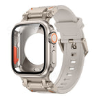 Rovelo Metal Ultra-Style-fodral och fluoroarmbandsset, Apple Watch Series 4-9 & SE