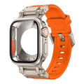 Rovelo Metal Ultra-Style-fodral och fluoroarmbandsset, Apple Watch Series 4-9 & SE