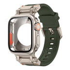 Rovelo Metal Ultra-Style-fodral och fluoroarmbandsset, Apple Watch Series 4-9 & SE