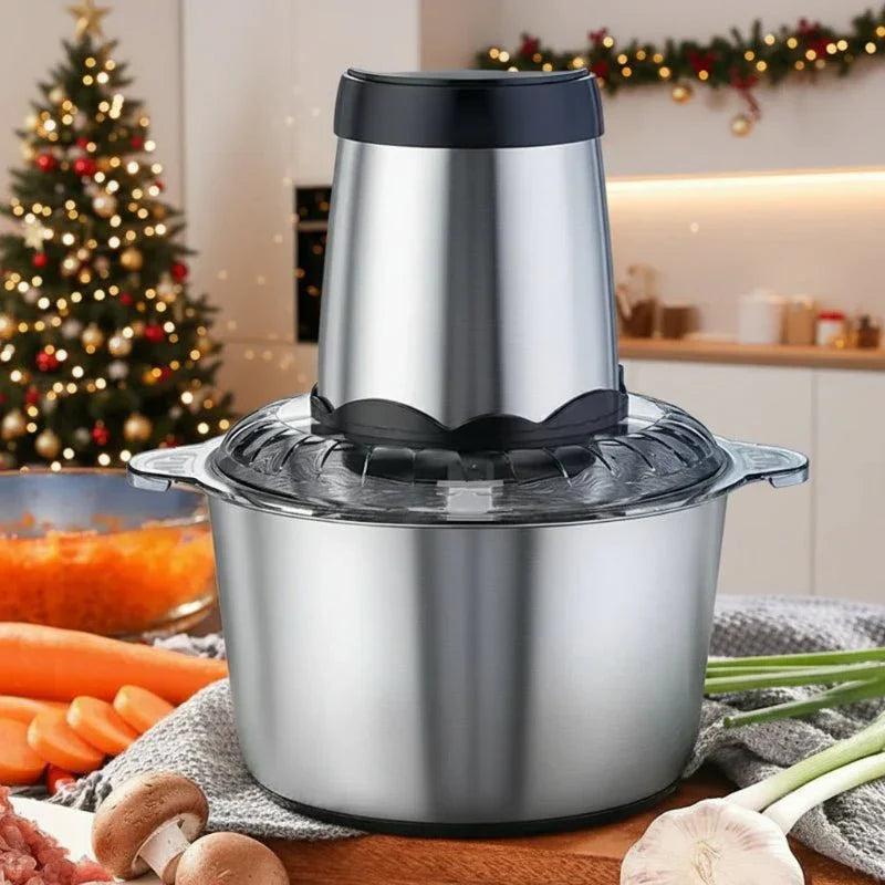 2L Food Chopper with 300W Motor & 4D Stainless Steel Blades for Fast, Even Results - Fioriscas