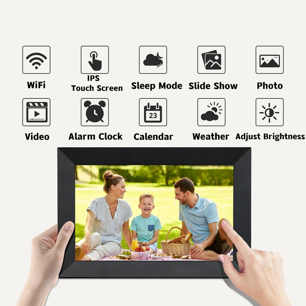 10.1-Inch WiFi Photo Frame With 1080p Touch Display For Families | Fioriscas