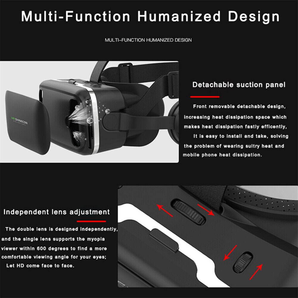 VR-glasögon för smartphone med 360-gradersvy och Bluetooth-fjärrkontroll för gamers | Fioriscas
