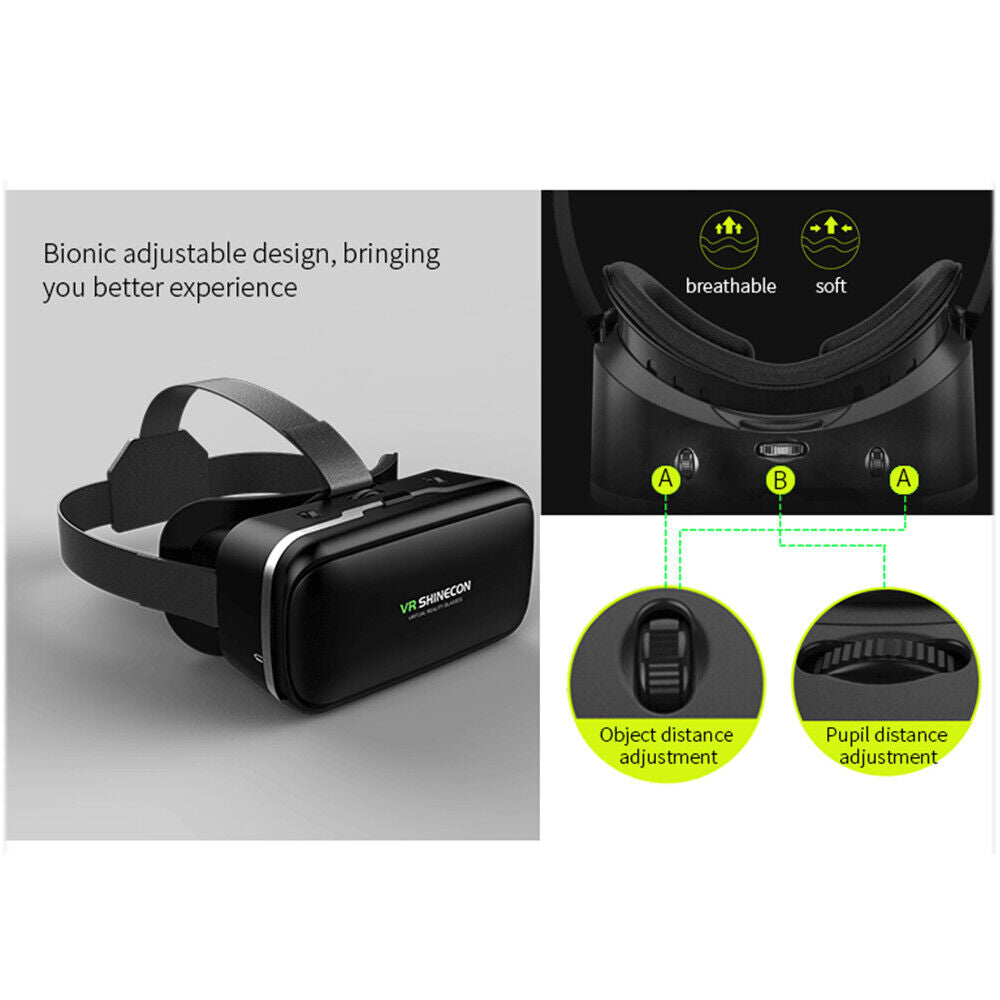 VR-glasögon för smartphone med 360-gradersvy och Bluetooth-fjärrkontroll för gamers | Fioriscas