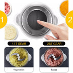 2L Food Chopper with 300W Motor & 4D Stainless Steel Blades for Fast, Even Results - Fioriscas