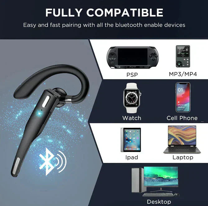 AeroPeak Summit kabelloses Bluetooth-Headset mit Geräuschunterdrückung durch zwei Mikrofone