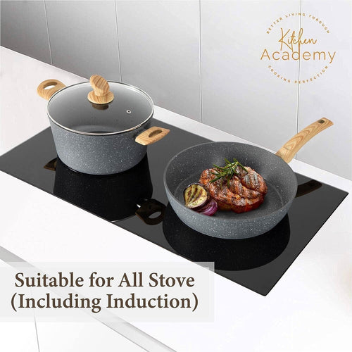 12-Piece Granite Nonstick Cookware Set for Everyday Cooking