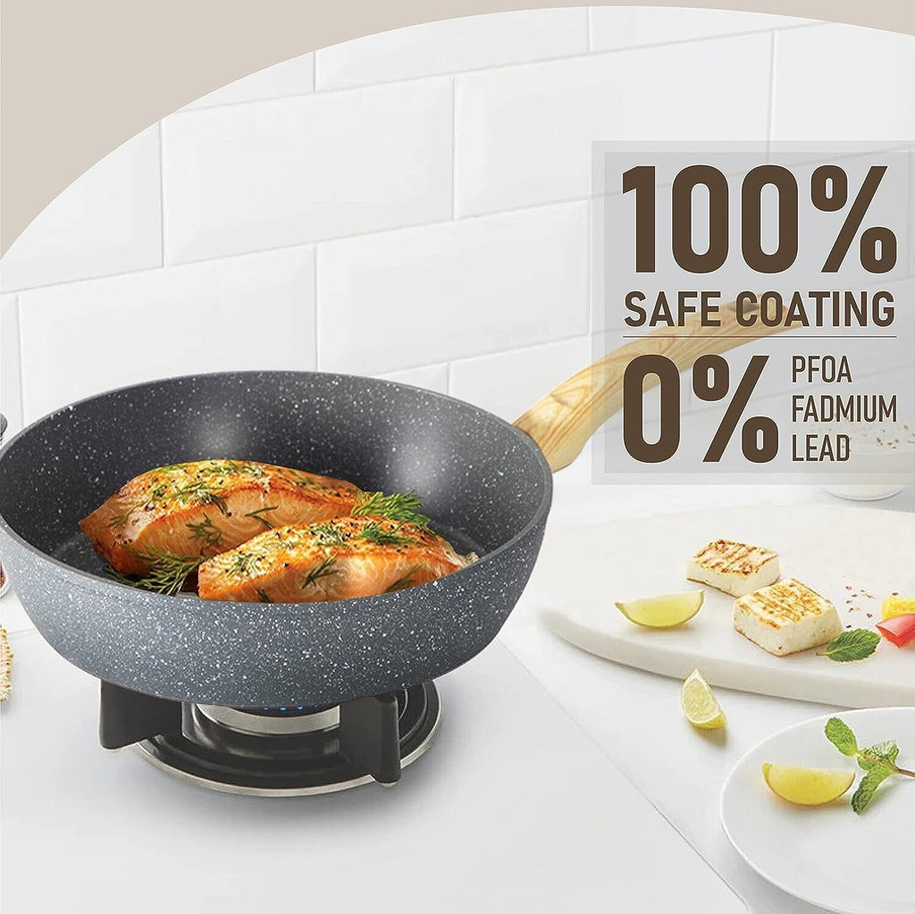12-Piece Granite Nonstick Cookware Set for Everyday Cooking