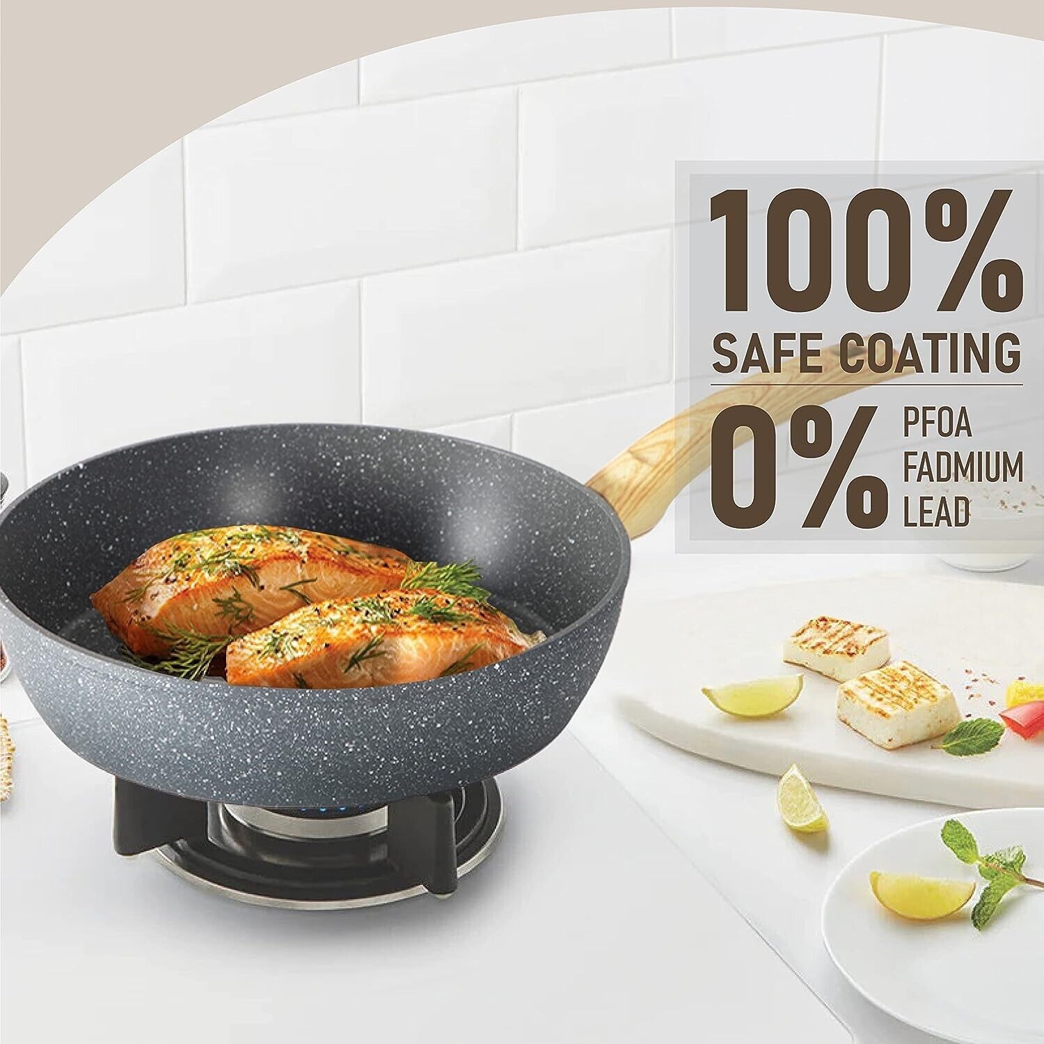 12-Piece Granite Nonstick Cookware Set for Everyday Cooking