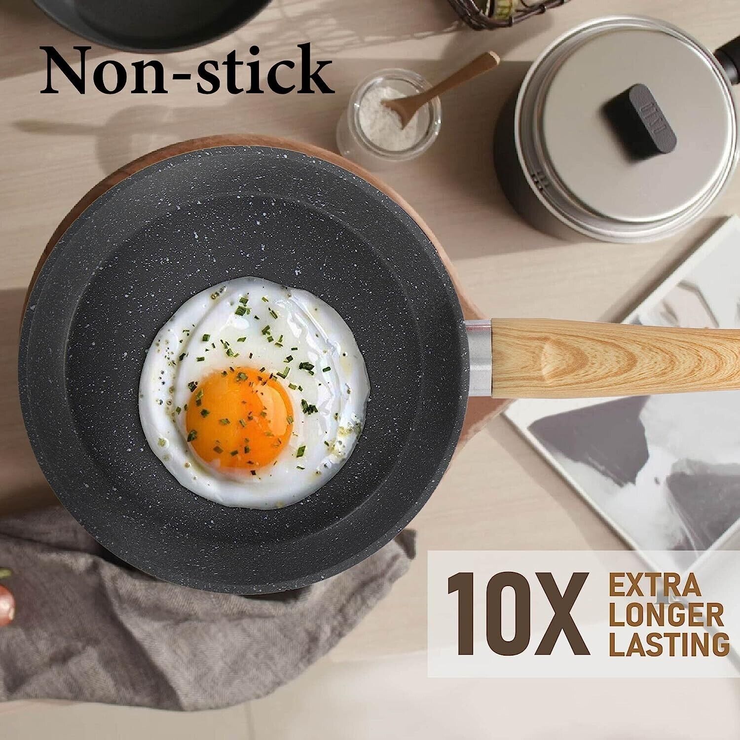 12-Piece Granite Nonstick Cookware Set for Everyday Cooking