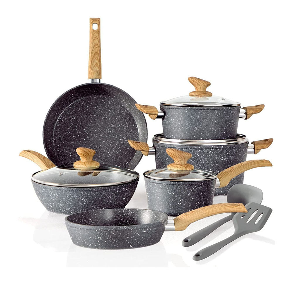 12-Piece Granite Nonstick Cookware Set for Everyday Cooking