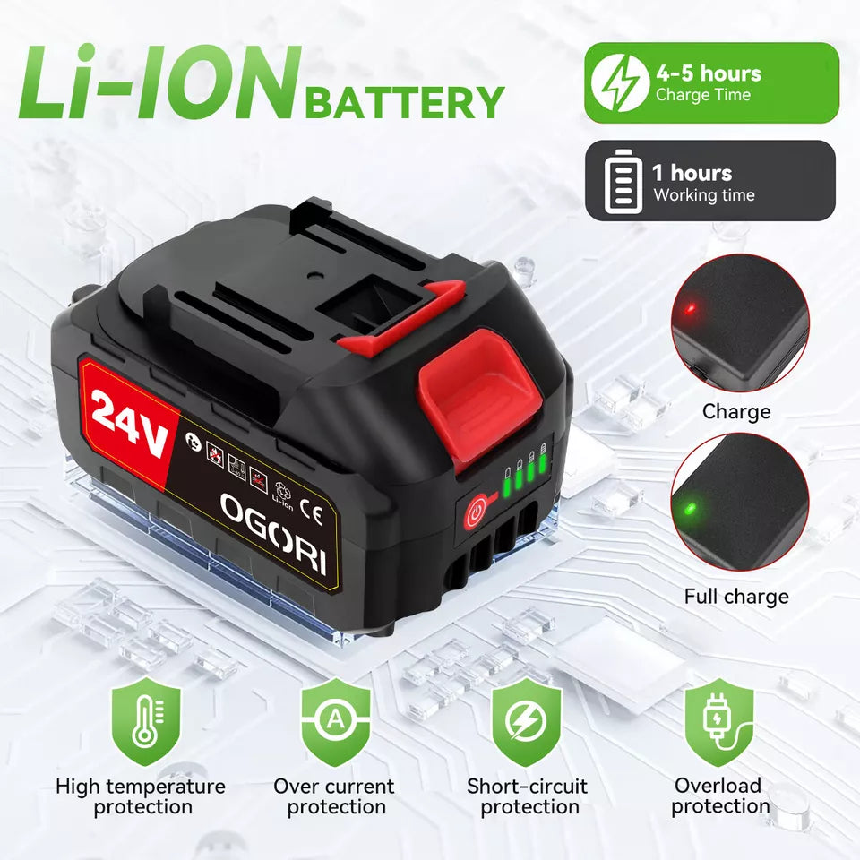 Tagliabordi a batteria, attrezzo VerdaPro da 24 V per bordare il prato, 18.000 giri/min▋
