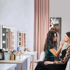 Lighted Vanity Mirror with 10x Magnifier, Touch Dimmer