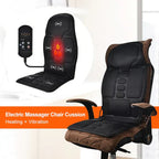 Heated Neck & Back Massage Cushion, AstraRelief Elite, Eight Motors