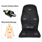 LumaRelief Elite Heated Massage Cushion With Eight Vibration Motors