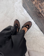 Women's Breathable Mesh Ballet Flats With Vegan Leather Trim