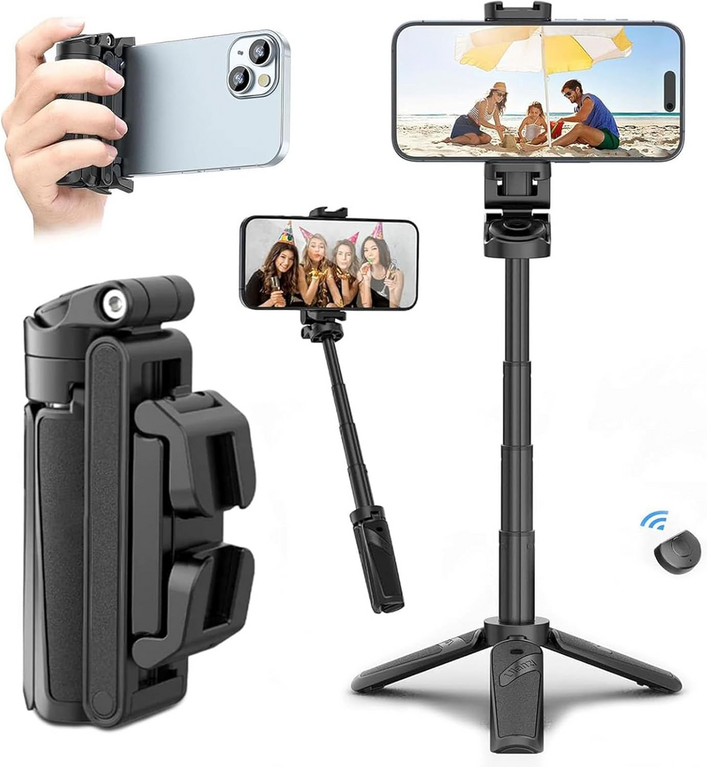 4-teiliges Selfie-Stick-Stativ mit Bluetooth für Reisende | Fioriscas