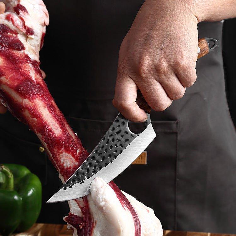 Hand-Forged Boning Knife for Chefs, 6-Inch Serbian Carbon Steel