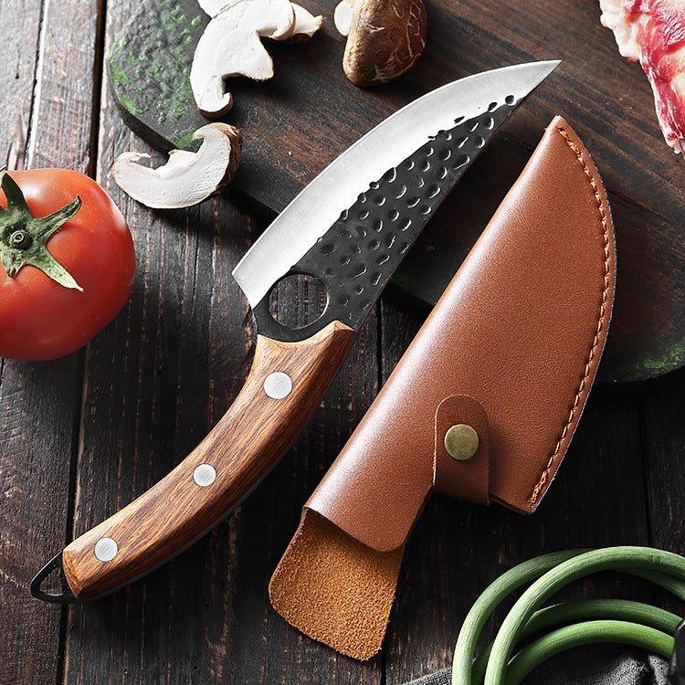Hand-Forged Boning Knife for Chefs, 6-Inch Serbian Carbon Steel