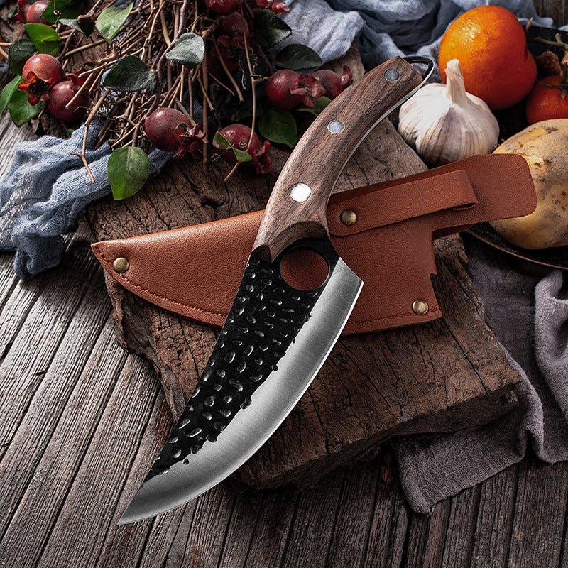 Hand-Forged Boning Knife for Chefs, 6-Inch Serbian Carbon Steel