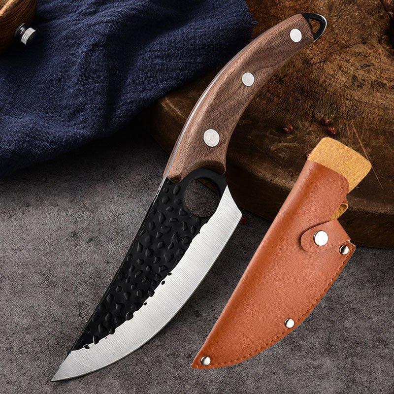 Hand-Forged Boning Knife for Chefs, 6-Inch Serbian Carbon Steel