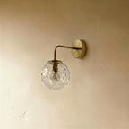 Copper Halo Wall Light With Frosted Glass Shade And Minimalist Design
