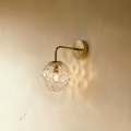 Copper Halo Wall Light With Frosted Glass Shade And Minimalist Design