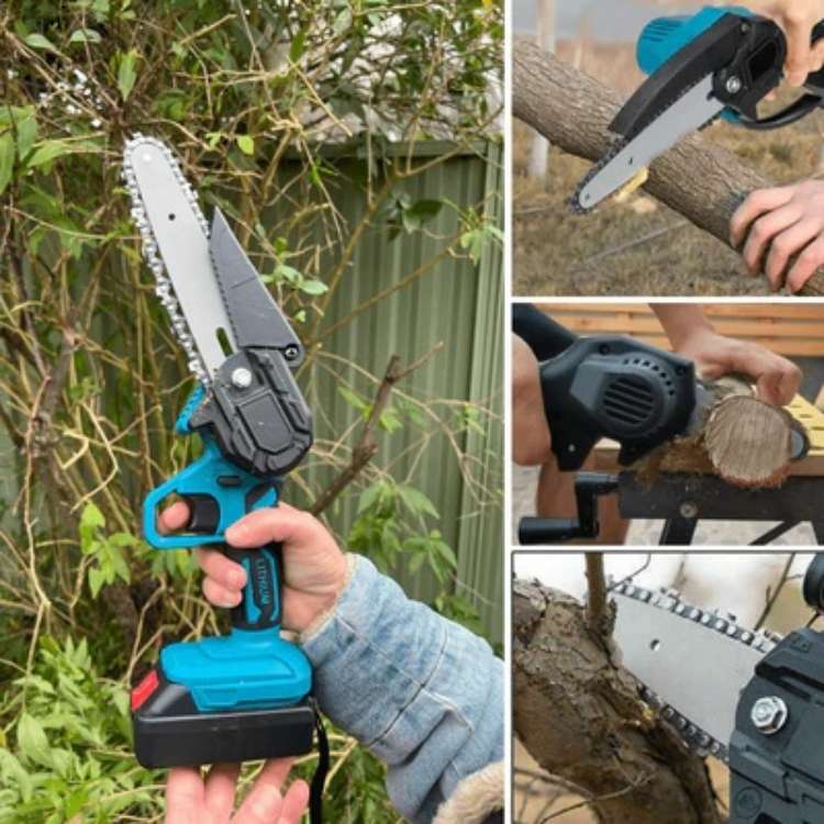 Mini-accukettingzaag, LumaSaw-ketting van 6 inch, lichtgewicht handgreep voor één hand