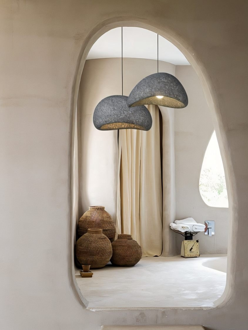 Cloudveil Sand Pendant Light Inspired By Wabi Sabi Minimalism