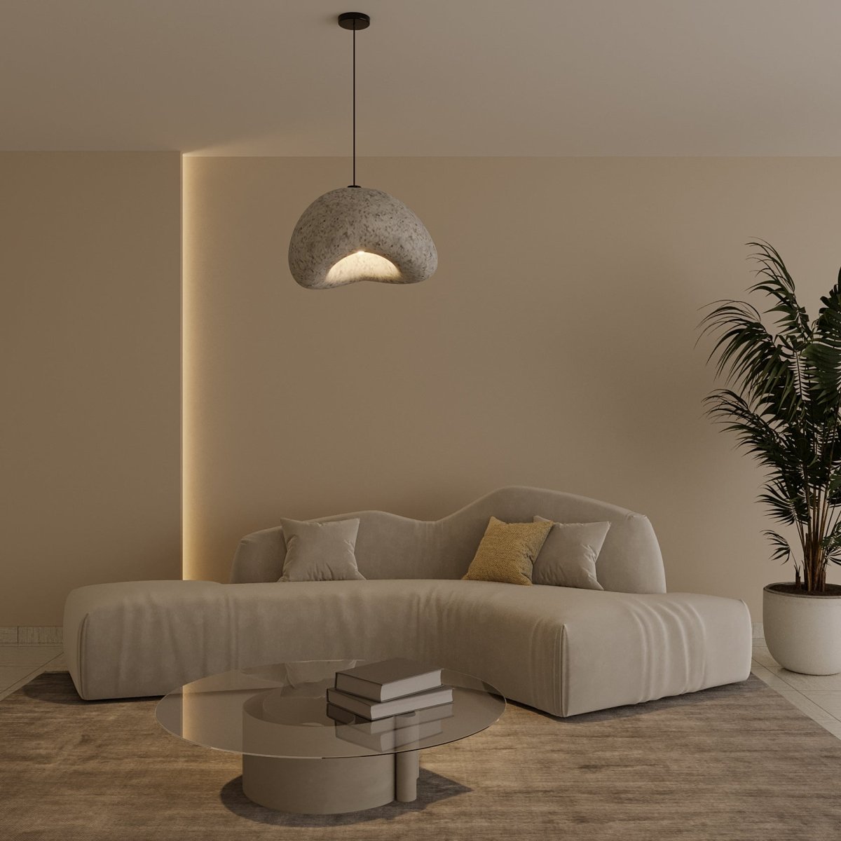 Cloudveil Sand Pendant Light Inspired By Wabi Sabi Minimalism