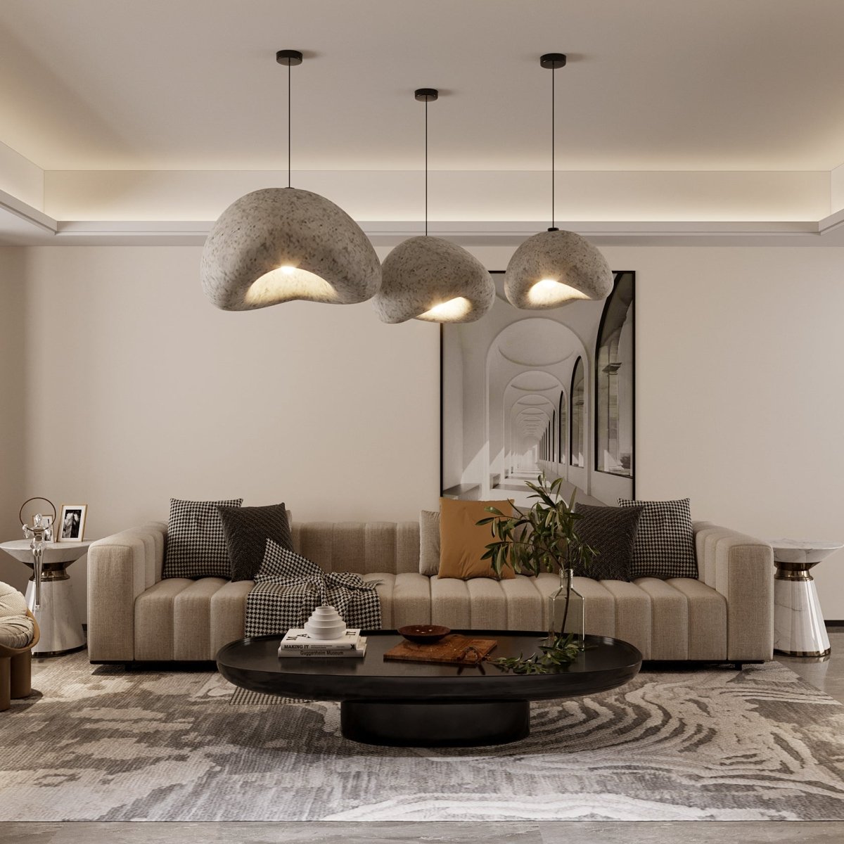 Cloudveil Sand Pendant Light Inspired By Wabi Sabi Minimalism