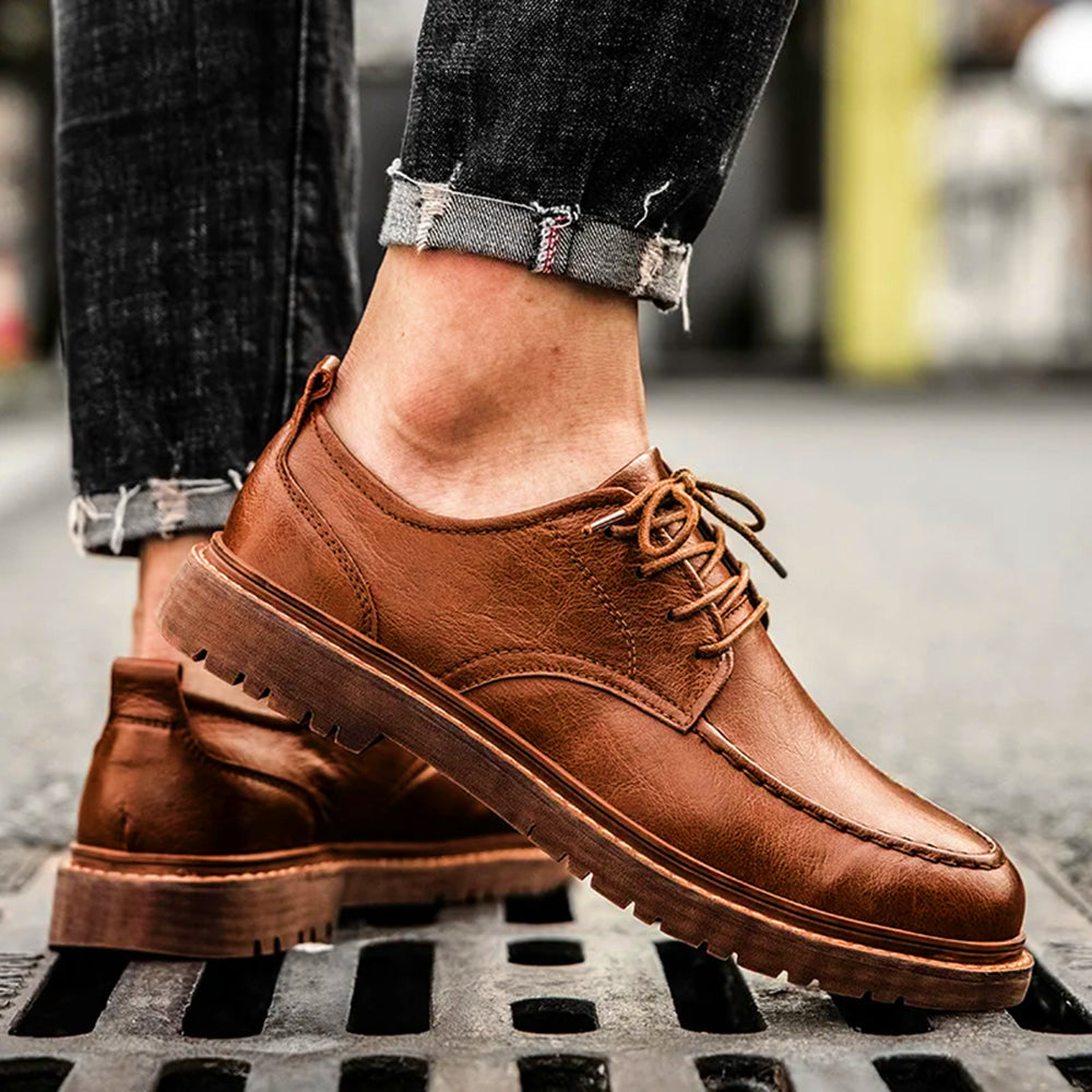 Heritage Leather Brogues For Men, Brown Or Black, EU 35-47