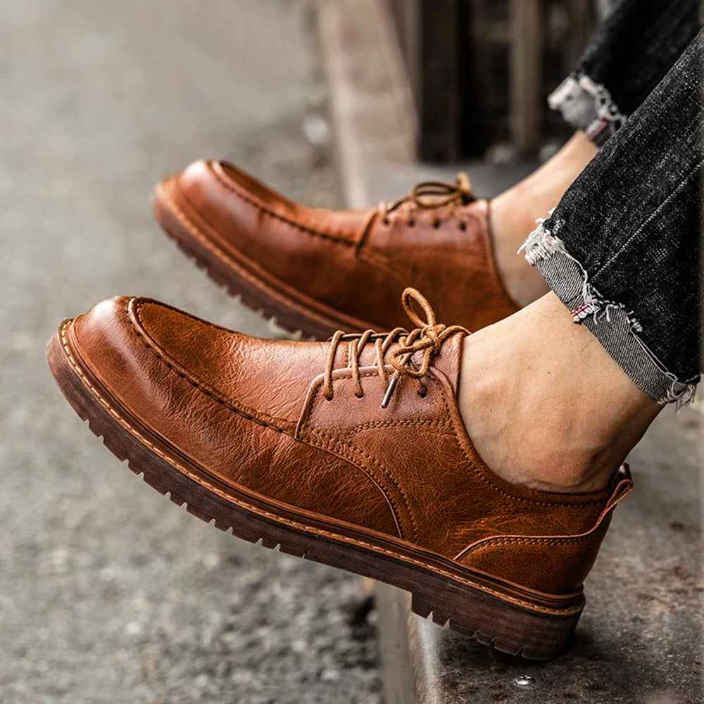 Heritage Leather Brogues For Men, Brown Or Black, EU 35-47