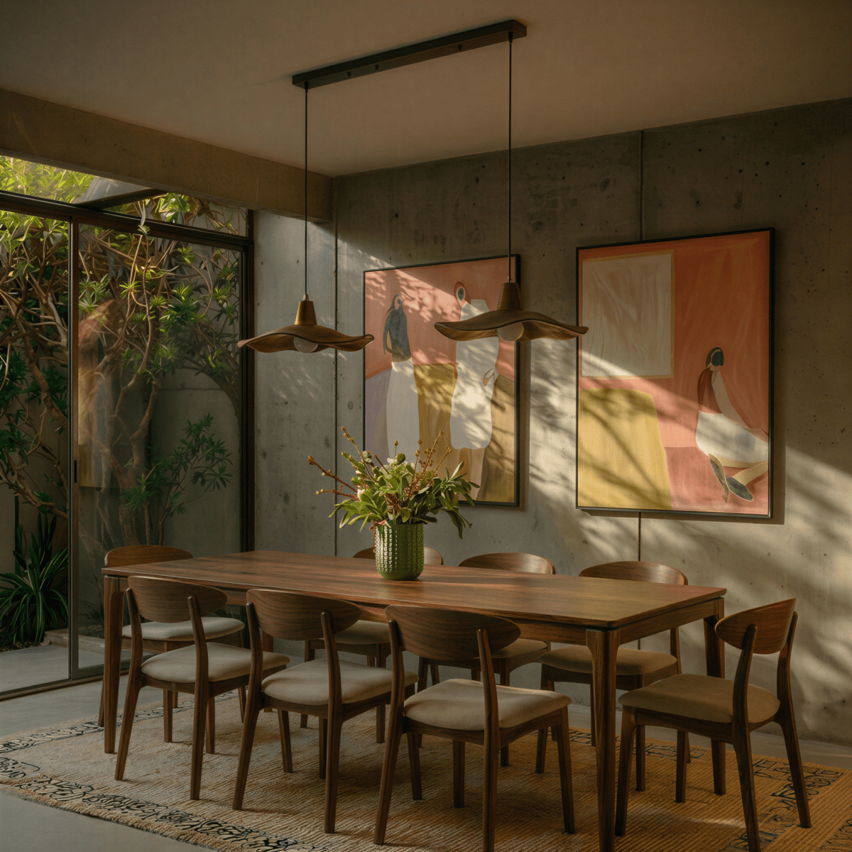 LumaWabi nordisk Wabi Sabi pendellampa för moderna interiörer med polerad finish