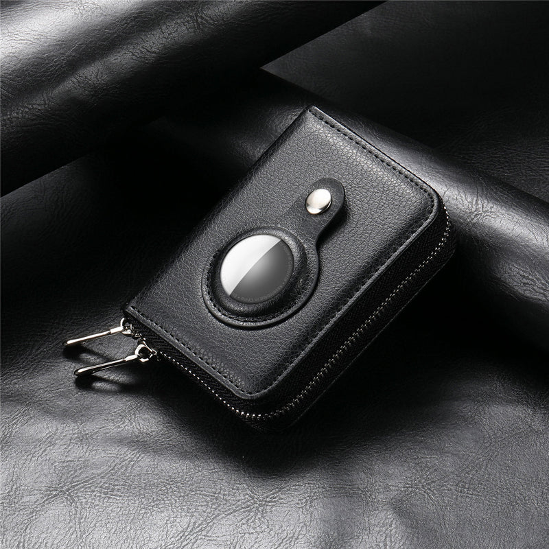 Intelligent AirTag-Zip RFID Leather Wallet