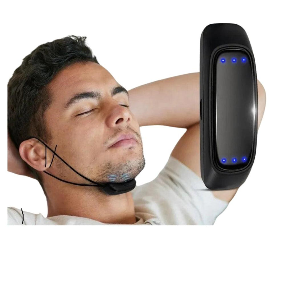 Dispositif portable EMS anti-ronflement pour des nuits reposantes et des matins plus clairs