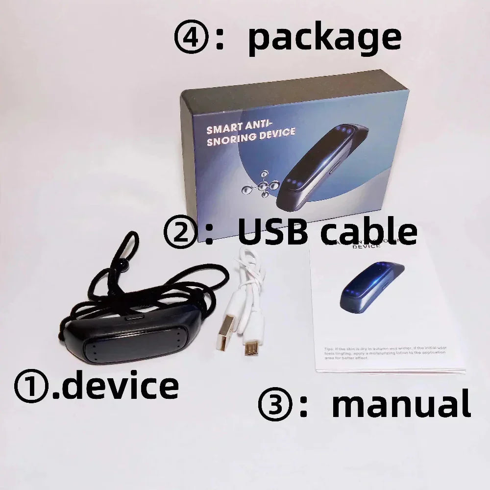 Dispositif portable EMS anti-ronflement pour des nuits reposantes et des matins plus clairs