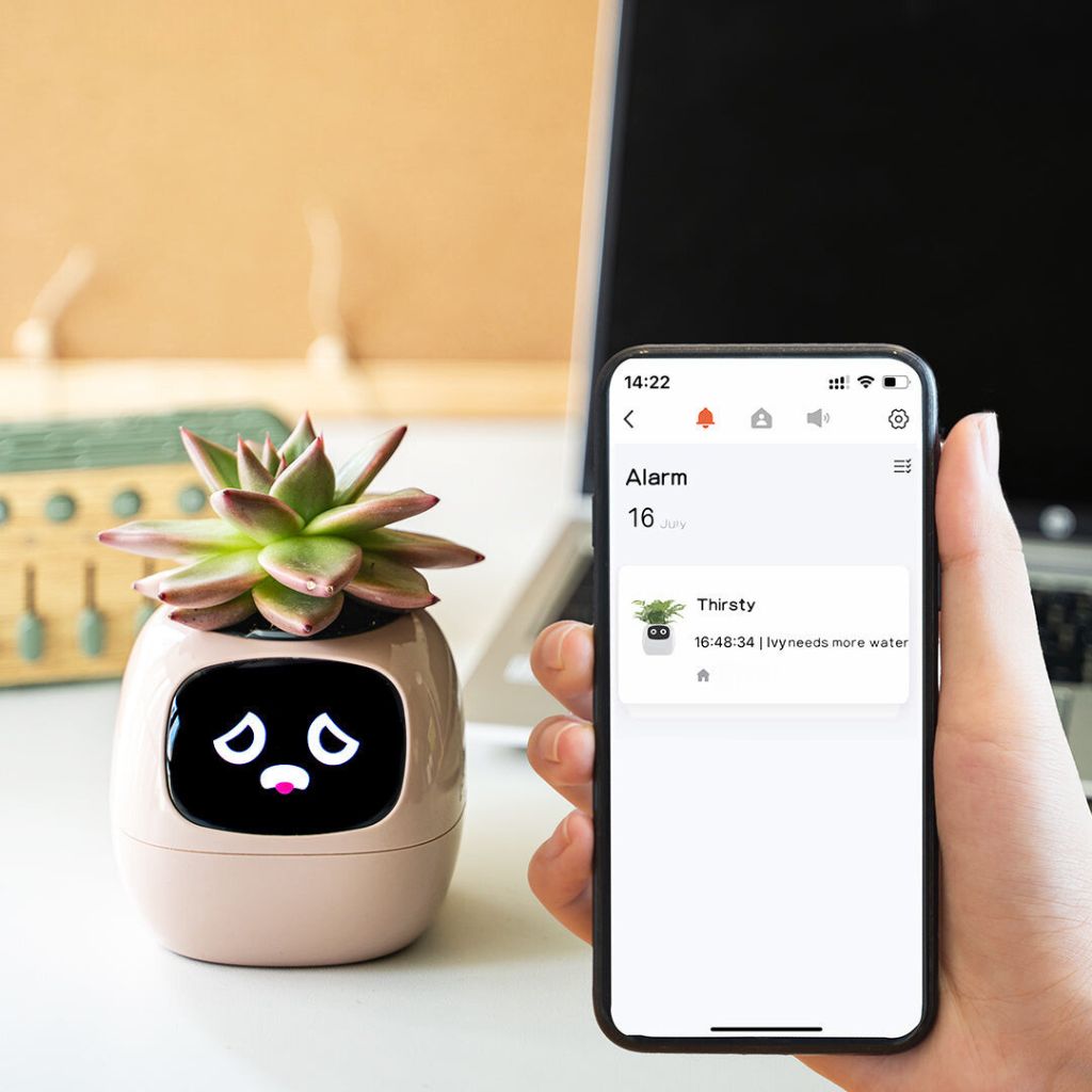 Alexa対応、ジェスチャーで作動するIvyスマート植木鉢コンパニオン | Fioriscas